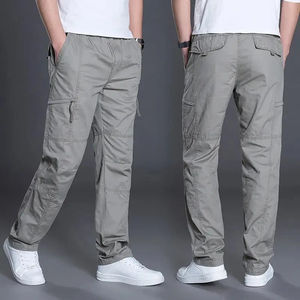 Pantalones Cargo de Lona de Cintura Alta para Hombre, Bolsillos Grandes, Transpirables, Ecológicos, Resistentes al Viento, para Senderismo, Trabajo, Gimnasio - Product Image 2