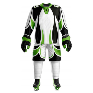 Ensemble d'uniformes de hockey sur glace unisexe de haute qualité, entièrement sublimé, couleur personnalisée, 100% polyester, écologique, antibactérien, séchage rapide - Product Image 2