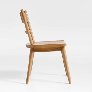 Silla de comedor de restaurante de madera de estilo moderno de alta calidad acabado marrón para uso en comedor de Hotel y Villa - Product Image 4