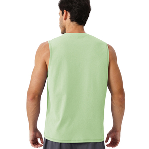 Men's Athletic Running Gym <b>Vest</b> Antibacterial Moisture-Wicking Sun Protective Tank Top Print Polyester Spandex Plain Gym Wear - Product Image 3