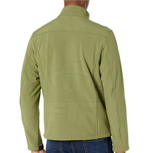 Chaqueta Softshell de invierno informal de tamaño personalizado para hombre, cuello redondo, tela de lona impermeable, secado rápido de alta calidad - Product Image 3
