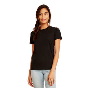 Nouvel Arrivage T-shirt Femme en Polyester de Haute Qualité Coupe Slim Manches Courtes Col Rond Logo Personnalisé Couleur Unie Écologique pour - Product Image 5