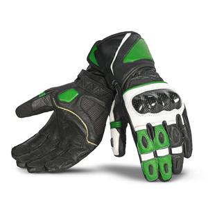 Gants de moto en cuir imperméables antidérapants respirants à doigts complets avec protection des articulations pour écran tactile - Product Image 1