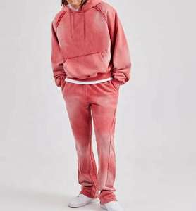 Wholesale 480gsm Heavy Plain Custom Heavyweight Distress <b>Oversized</b> Blank Stone Acid Vintage Wash sun fade <b>Hoodie</b> Vintage <b>Hoodie</b> - Product Image 3