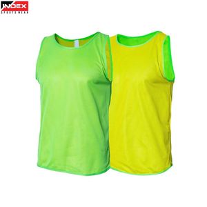 Gilet de sport unisexe INDEX pour adulte, respirant, en polyester, vert et jaune, col rond - Product Image 1