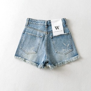 Nouveau Polyester/coton mélangé haute respirant jean Shorts pour femmes 2025 élégant en détresse Denim Shorts personnalisé Premium décontracté - Product Image 6
