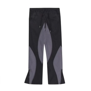 Streetwear Hip Hop <b>Flared</b> Sweatpants for <b>Men</b> | Screen Printed Stacked Joggers | 100% Cotton French Terry Trousers Pant - Product Image 2