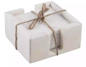 Pinminecraft – sous-verre en marbre International, table à vin, tasse à café, tapis de thé, boisson en résine, sous-verres en marbre, ensemble de bar, maison créative, marbre - Product Image 2