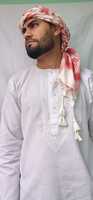 Shemagh Arafati Keffiyeah Foulards Arabes Poly Coton Arafat Keffiyee Shemagh Foulards 48 "x 48" Noir Blanc Shemagh Foulards