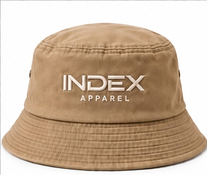 หมวกบักเก็ต Index Apparel ผ้าแคนวาสปักโลโก้ ใส่ได้ทั้งชายหญิง สไตล์ลำลอง สำหรับฤดูใบไม้ผลิและฤดูร้อน ขนาด 56-58 ซม. - Product Image 1