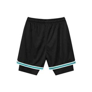 Pantalones cortos deportivos 2 en 1 de malla para correr con cordón de redes de poliéster de secado rápido para hombre de verano personalizados - Product Image 6