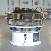 Séparateur industriel en acier inoxydable, tamis vibrant rotatif circulaire pour le sable, les particules céramiques et les applications sanitaires