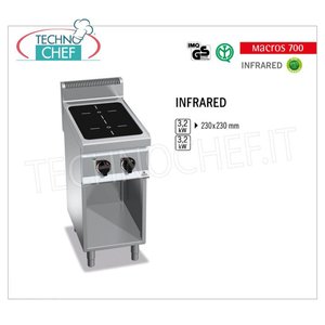Cuisinière électrique avec 2 zones infrarouges encastrables, 6,4 kW - Product Image 3
