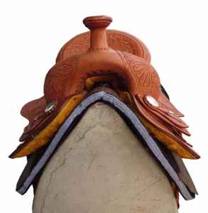 Sillín de caballo de cuero occidental Premium de alta demanda, duradero, cómodo y perfecto para montar de rendimiento - Product Image 4