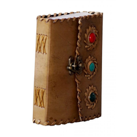 Carnet de notes A5 en cuir véritable gaufré NEW ERA, avec reliure cousue, pages vierges non lignées, papier sans bois fait main, idéal pour les voyages et les cadeaux