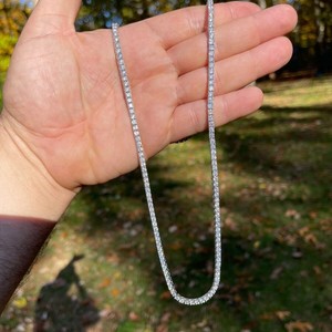 Luxury Unisex Tennis Gold Plated VVS Moissanite Sterling <b>Silver</b> Hip Hop Style IGI Certified Tennis Chain and <b>Necklace</b> <b>Set</b> - Product Image 2