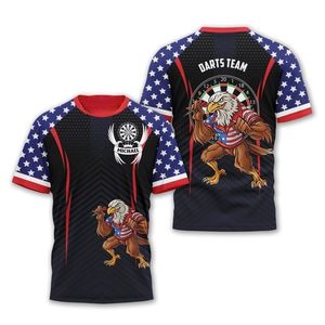 Jersey de sublimación de torneo de dardos personalizado con tela transpirable que absorbe la humedad para ropa deportiva y eventos de Club - Product Image 1