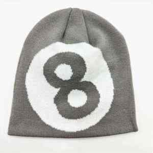 Bonnet d'hiver de luxe pour femmes 100% coton Logo brodé personnalisé mignon Style dessin animé tricot laine Bennie casquettes 100% - Product Image 1