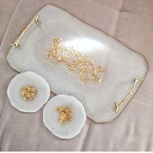 Elegante Bandeja de Resina para Organizar Artículos de Mesa, Almacenamiento Sostenible y Reutilizable para Aperitivos, Bebidas, Decoración Artística para el Hogar y la Sala de Estar - Product Image 6