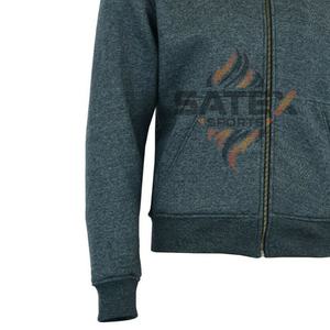 Sweat à capuche zippé brodé haut de gamme pour homme, 100 % coton, multifonctionnel, multicolore, approvisionnement ODM, taille XS, polaire d'hiver, faible MOQ - Product Image 6