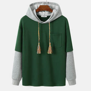 Sudaderas con capucha de algodón de gran tamaño para hombre, ropa de calle de moda personalizada de alta calidad, ropa de invierno al por mayor - Product Image 1