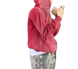 Sweat à capuche pour homme de haute qualité du fabricant 100% coton personnalisé Heavy Stone Acid Wash Sun Faded Oversize Cut Dyed Crop Hoodie - Product Image 4
