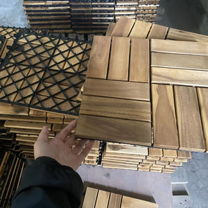 Dalles de terrasse en bois d'acacia, emboîtables, imperméables, pour jardin et patio - Product Image 1