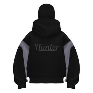Logo personnalisé cagoule à capuche zippée Double capuche Style Ninja pleine fermeture éclair grande taille lourde cagoule fermeture éclair à capuche - Product Image 4