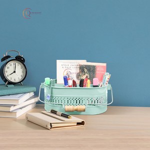 Hot Selling Awesome Galvanized Utensils Holder Fancy Green Color New Look Handmade Oval Shape Metal Caddy Tool <b>For</b> Kitchenware - Product Image 5