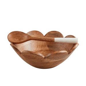 Juego de Tazones para Servir de Madera de Acacia con Diseño Bohemio, Ecológico, Personalizable con Logotipo, Venta al por Mayor, Utensilios de Cocina de Vietnam - Product Image 1