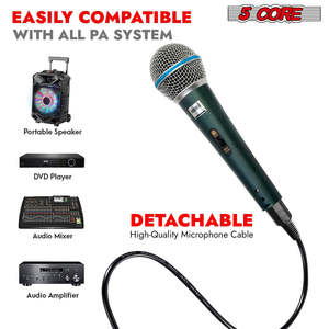 Micrófono Dinámico de 5 Núcleos para Karaoke, Micrófono XLR Cardioide Unidireccional, Micrófono de Mano con Cable para Cantar - Product Image 5