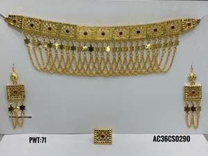 New Trend Jewellery Adjustable Chik Set With <b>Earrings</b> Gold Plated Arabic Jewellery Set for Women - Product Image 1