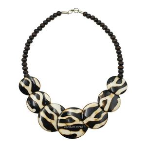 Handcrafted Natural Buffalo Horn <b>Bib</b> <b>Necklace</b> Eco-Friendly Statement Jewelry for Women in Tribal and Ethnic Styles - Product Image 3