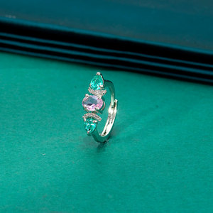เครื่องประดับทำด้วยมือในอินเดียแหวนปรับได้ CZ พร้อมโรเดียมชุบ - Product Image 4