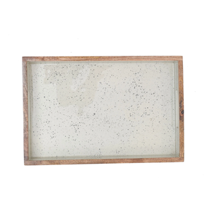 AK Plateau de service rectangulaire en bois imprimé en laiton avec poignée en multicolore au meilleur prix pour la décoration de restaurant et d'hôtel - Product Image 3