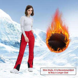 Pantalones de esquí personalizados OEM para mujer con tela impermeable transpirable a prueba de viento Opciones de impresión y etiquetado de logotipo - Product Image 5