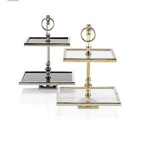 Modern <b>Round</b> Tiered Serving Stand Electroplated Metal Pastry Display Rack for Afternoon Tea Wedding Birthday Party Decor - Product Image 2