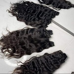 EXTENSIÓN DE CABELLO HUMANO INDIO NATURAL SIN PROCESAR CUTICULA REMY CRUDO ALINEADO PAQUETES DE CABELLO RECTO DE SEDA PRECIO DE FABRICANTE Cabello - Product Image 1