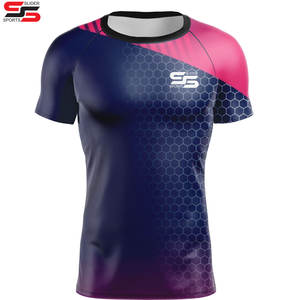 Hommes Compression Athletic Gym Rash Guard Shorts à manches courtes Couche de base pour MMA BJJ Anti-UV Respirant Uniforme à manches courtes - Product Image 4