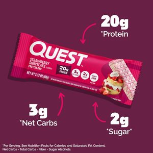Barras de Proteína Quest Nutrition Sabor Pastel de Fresa (Paquete de 12) - Product Image 2