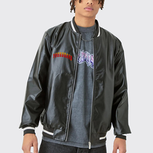 OEM de alta calidad de la Universidad de los hombres de béisbol personalizado Bomber Letterman Varsity chaqueta PU Chenille bordado abrigo largo de invierno - Product Image 4