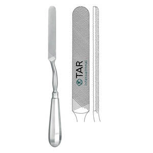 Lima de Hueso de Acero Inoxidable de Alta Calidad con Mango Hueco de 28 cm (11 Pulgadas), Instrumento Quirúrgico Ortopédico para Dar Forma y Suavizar Huesos - Product Image 1