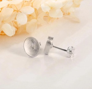 Fine 925 Sterling Silver Oval Bezel Setting <b>Stud</b> <b>Earrings</b> 4x6mm To 20x30mm Blank Cup Collet Mount Jewelry Gift For Women - Product Image 6