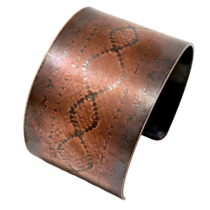 2026 Europe women jewelry <b>Copper</b> Patina Collection Cuff Bracelet Burgundy etching Antique <b>Copper</b> Handcrafted Metal <b>Bangles</b> - Product Image 6
