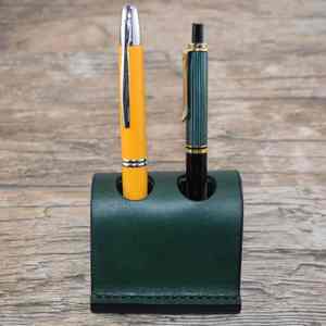 Porte-stylo rond en cuir véritable de qualité supérieure, étui pour stylo plume, support pour crayons, cadeaux personnalisés Anwar Enterprises - Product Image 5