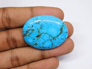 Cabochon turquoise bleu de qualité supérieure Turquoise bleu pierre précieuse en vrac bleu superbe look Wow pierre précieuse pour la fabrication de bijoux 65Ct. - Product Image 3