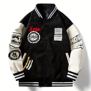 Chaqueta con letras de béisbol para adultos y jóvenes de lana hecha a medida, nueva chaqueta universitaria de lana de alta calidad para hombres - Product Image 1