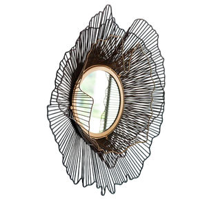 Admirable Floral Design <b>Decorative</b> <b>Wall</b> <b>Mirror</b> <b>Wall</b> Mounted <b>Mirror</b> Creative Quality Metal <b>Wall</b> <b>Mirror</b> For Wedding Decor - Product Image 4