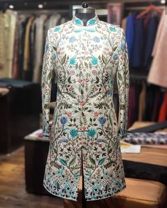 NEW BEAUTIFUL RESHAM EMBROIDERY on SHERWANI,PANT WITH MATCHING <b>SHOE</b> WITH EMBELLISHED CRYSTAL GLASS BEADS,STONE,DABKA <b>WORK</b> @ 2024 - Product Image 1