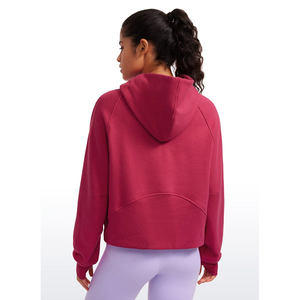 เสื้อฮู้ดซิปครึ่งหน้าทันสมัยมีฮู้ดแฟชั่นเสื้อฮู้ดครึ่งซิปสำหรับผู้หญิงโอเวอร์ไซส์ - Product Image 4